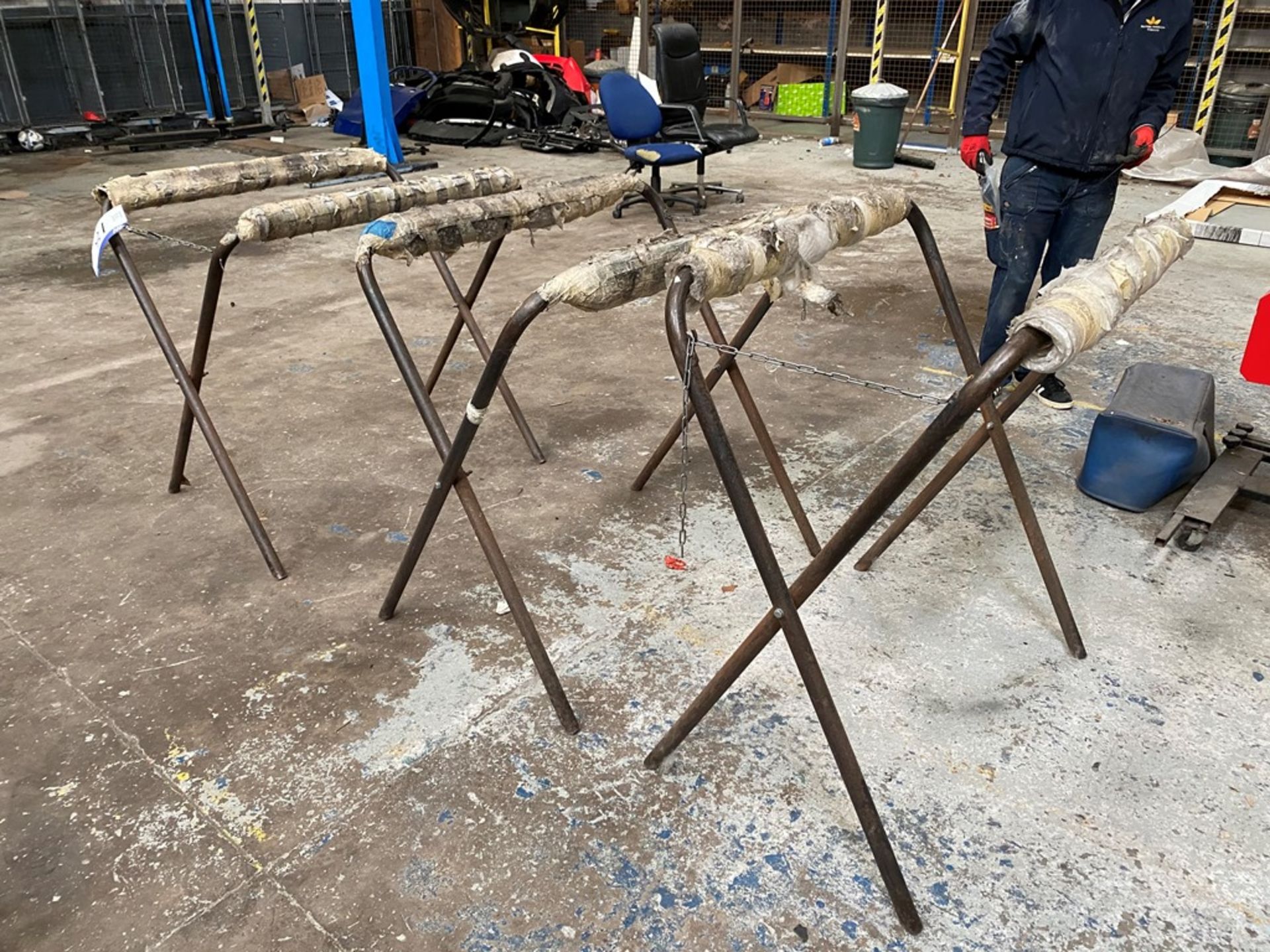 Three Steel Framed Collapsible Panel Stands - Image 2 of 2