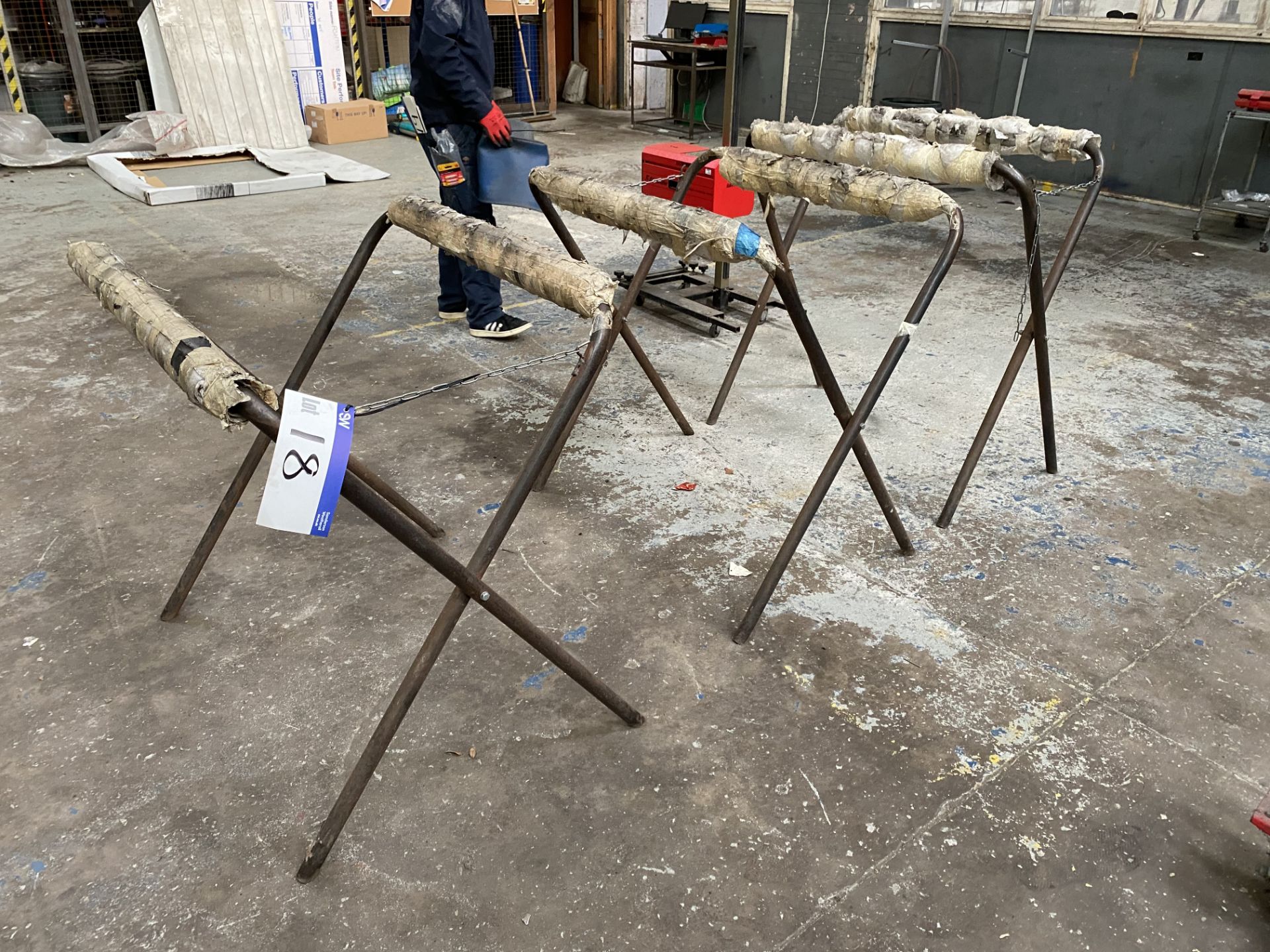 Three Steel Framed Collapsible Panel Stands