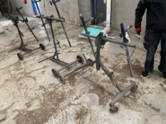 Three Steel Framed Mobile Adjustable Panel Stands