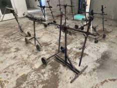 Three Steel Framed Mobile Adjustable Panel Stands