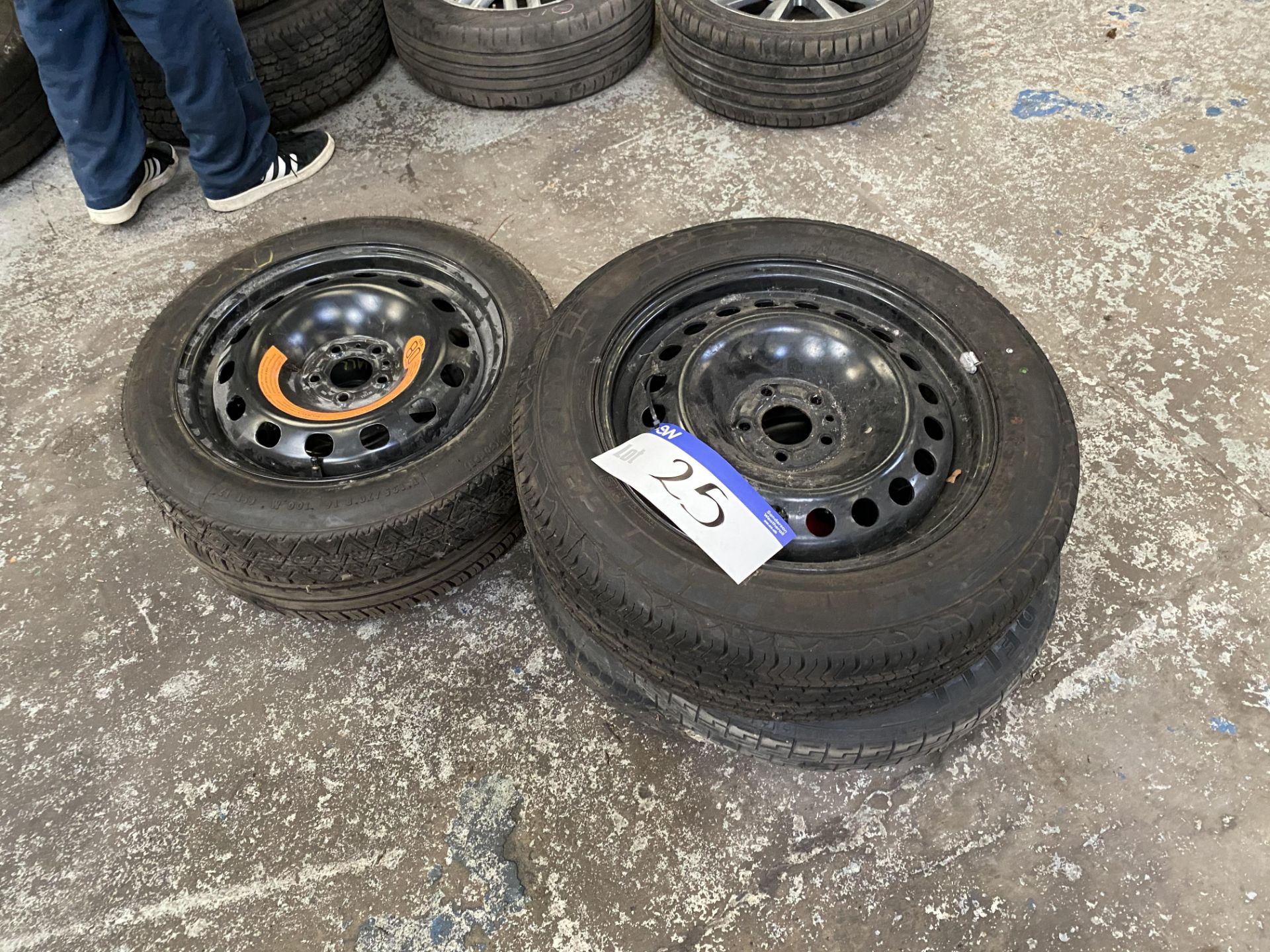 Five Various Tyres with Steel Rims