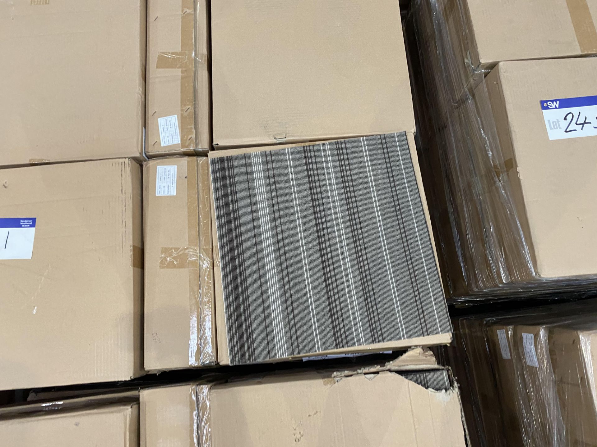 Approx. 32 Boxes of Striped Grey Carpet Tiles, eac - Image 2 of 2
