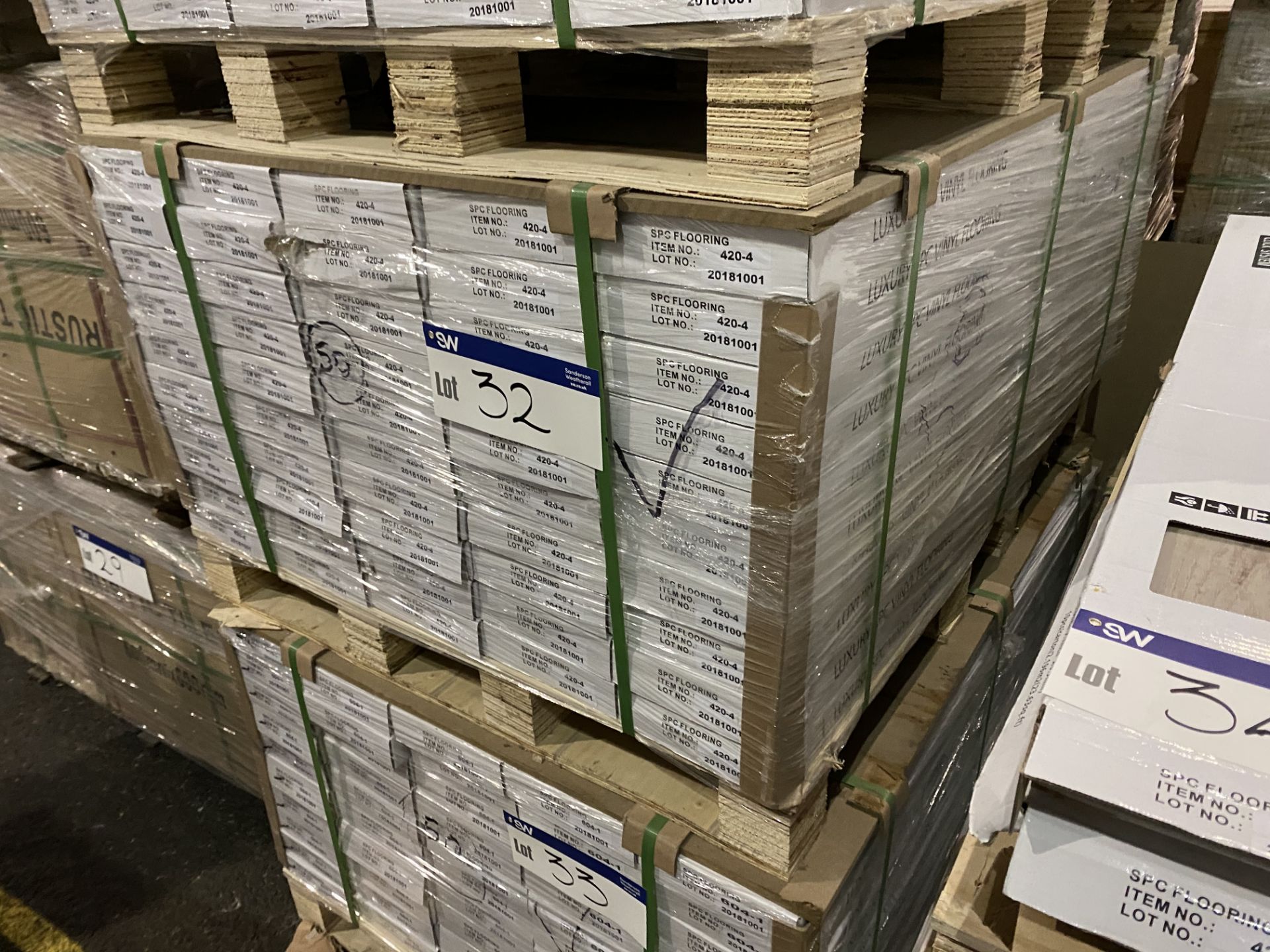 50 Boxes of SPC Flooring Grey Click System Laminat