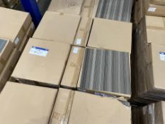 Approx. 32 Boxes of Striped Grey Carpet Tiles, eac