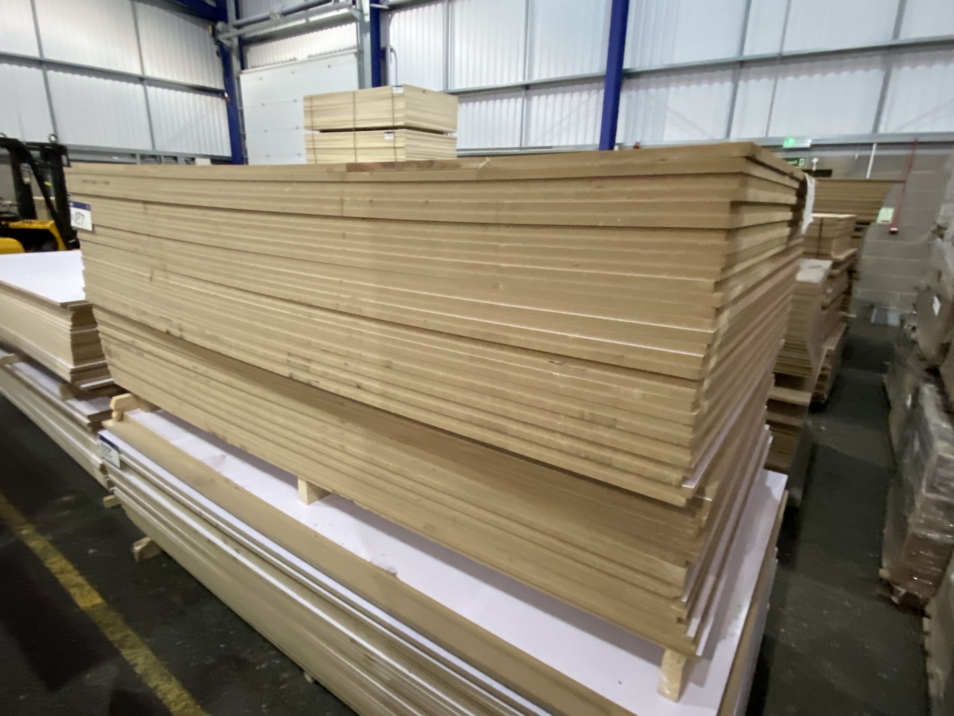 Approx. 50 Sheets of White Gloss One Faced MDF, ea