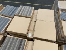 Approx. 32 Boxes of Striped Grey Carpet Tiles, eac