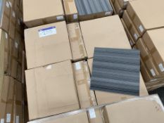 Approx. 32 Boxes of Striped Grey Carpet Tiles, eac