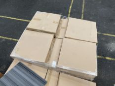 Approx. 32 Boxes of Striped Grey Carpet Tiles, eac