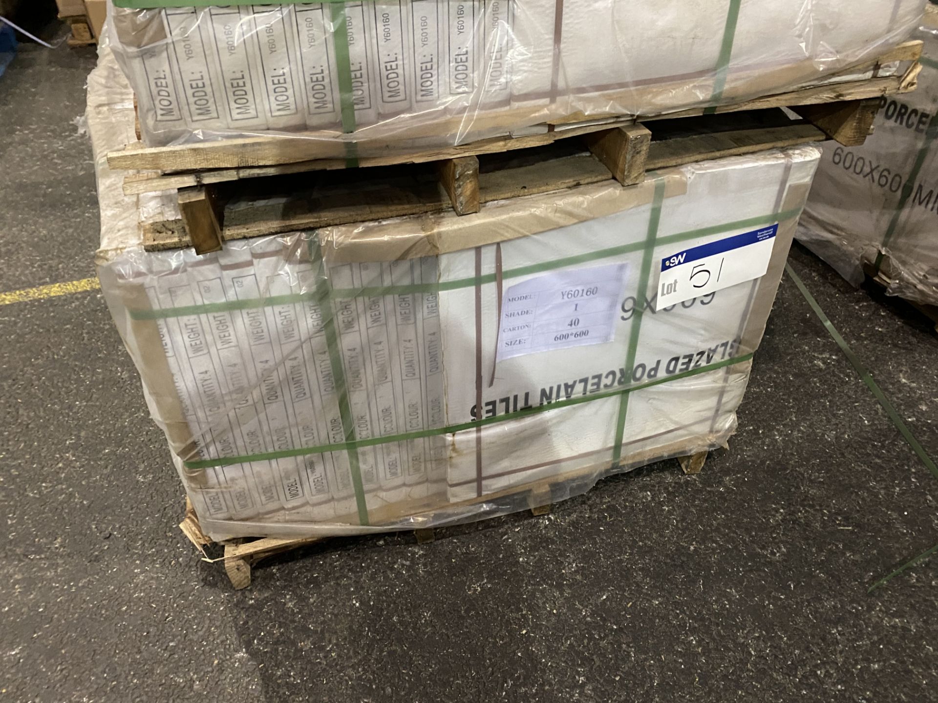 40 Boxes of Glazed Porcelain Tiles, item no. Y6016