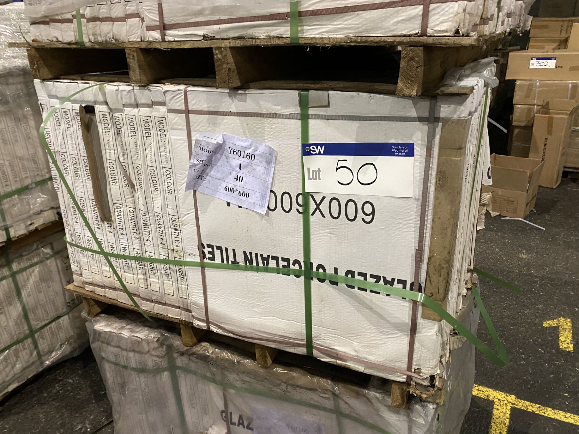 40 Boxes of Glazed Porcelain Tiles, item no. Y6016