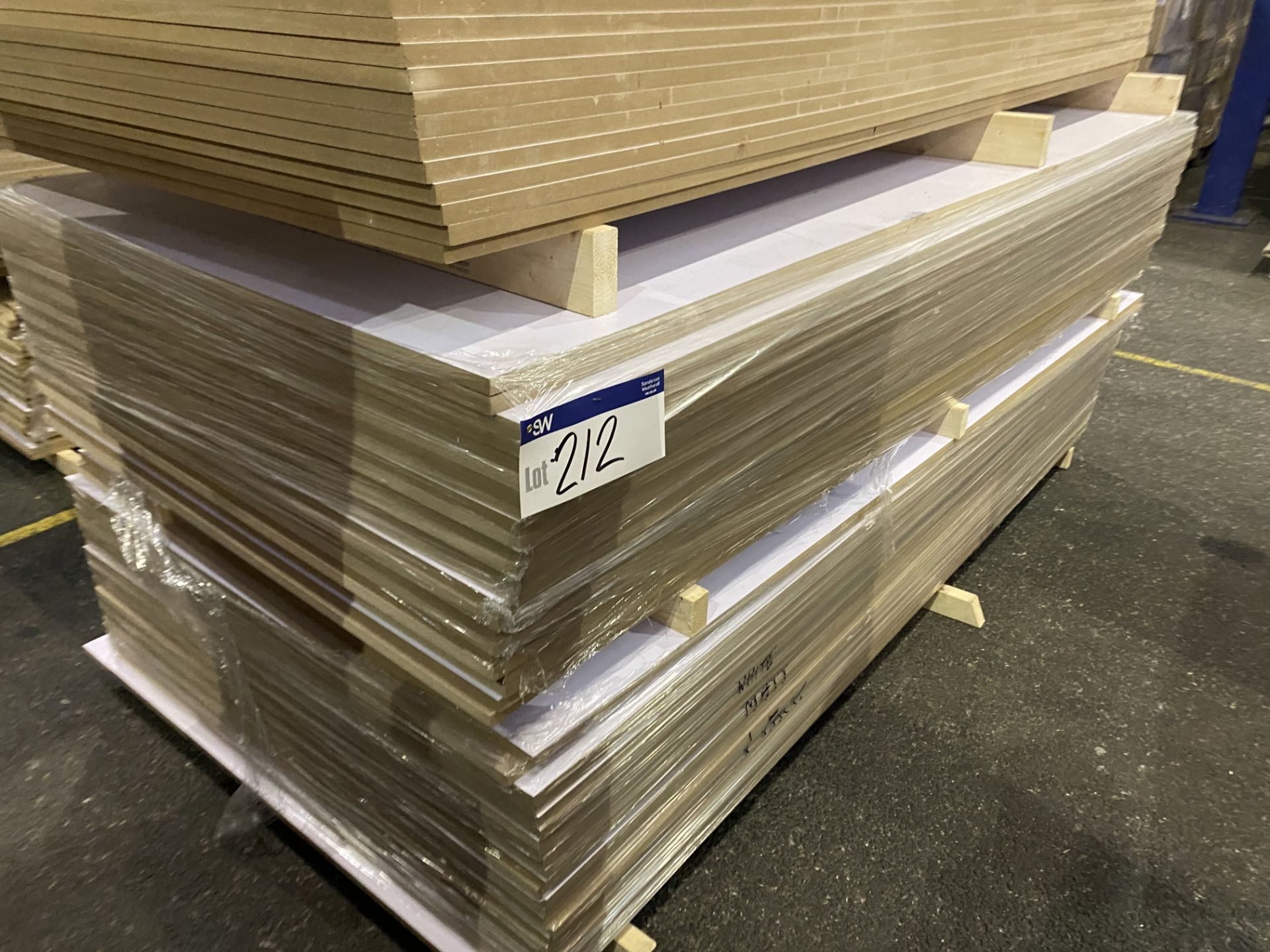 Approx. 24 Sheets of White Matt One Faced MDF, eac