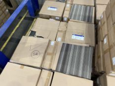 Approx. 32 Boxes of Striped Grey Carpet Tiles, eac