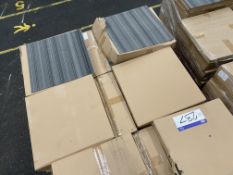 Approx. 32 Boxes of Striped Grey Carpet Tiles, eac