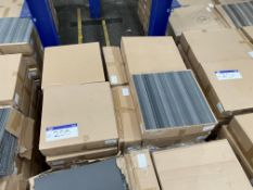 Approx. 32 Boxes of Striped Grey Carpet Tiles, eac