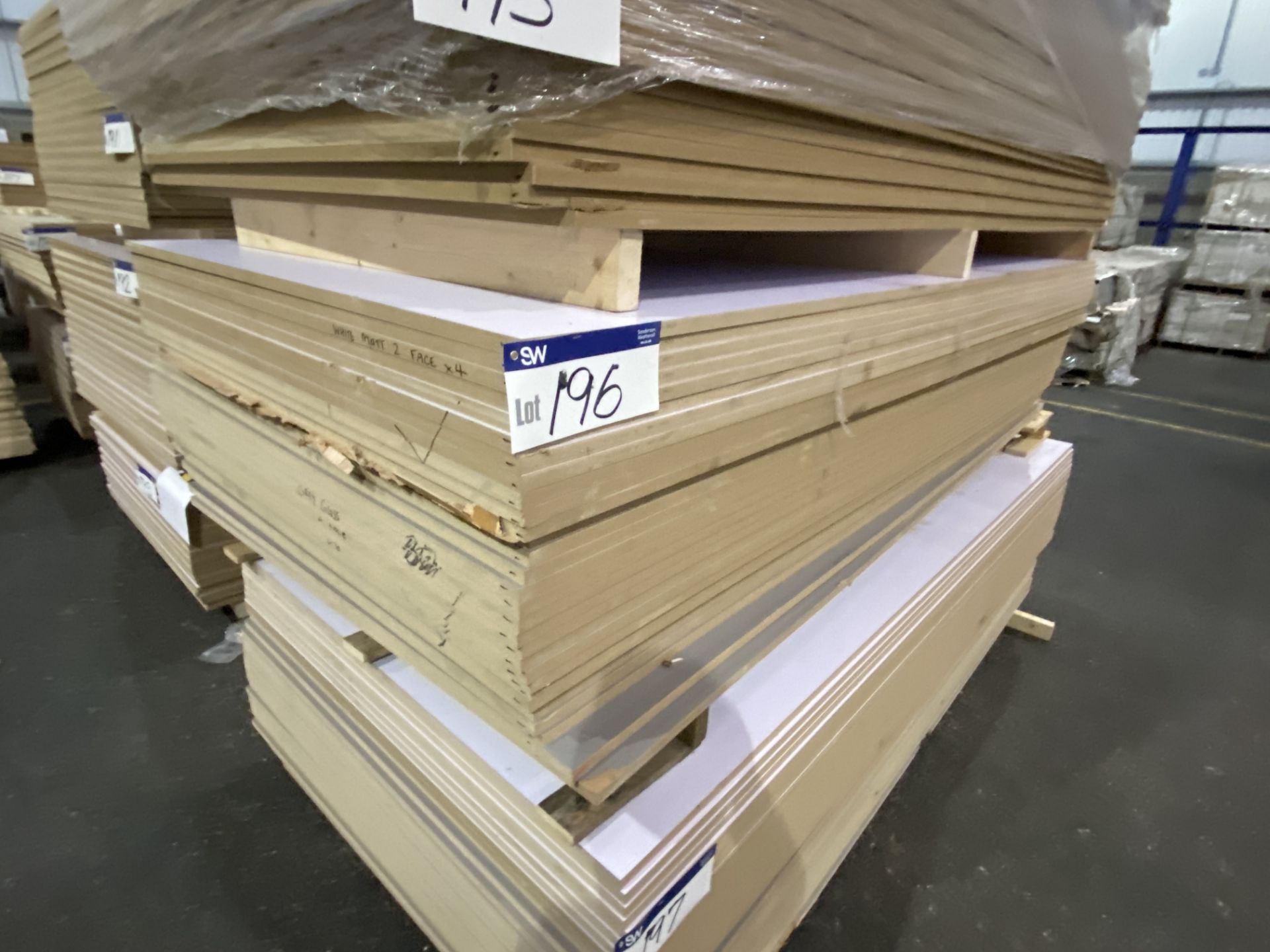 Approx. 30 Sheets of White Matt Two Faced MDF/ Gre