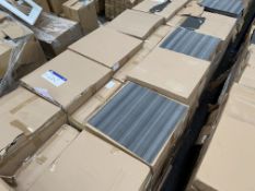 Approx. 32 Boxes of Striped Grey Carpet Tiles, eac