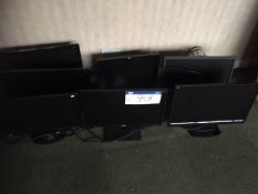 Seven Assorted Flat Screen Monitors (please note -