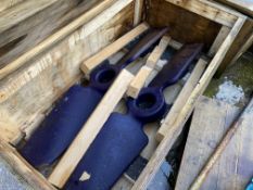 Two Agitator Paddles, as set out in timber box (pl