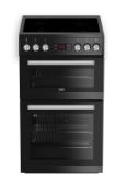 Five boxed unused Beko 50cm Double Oven Electric Cookers, manufacturers model number CHDO50CK,