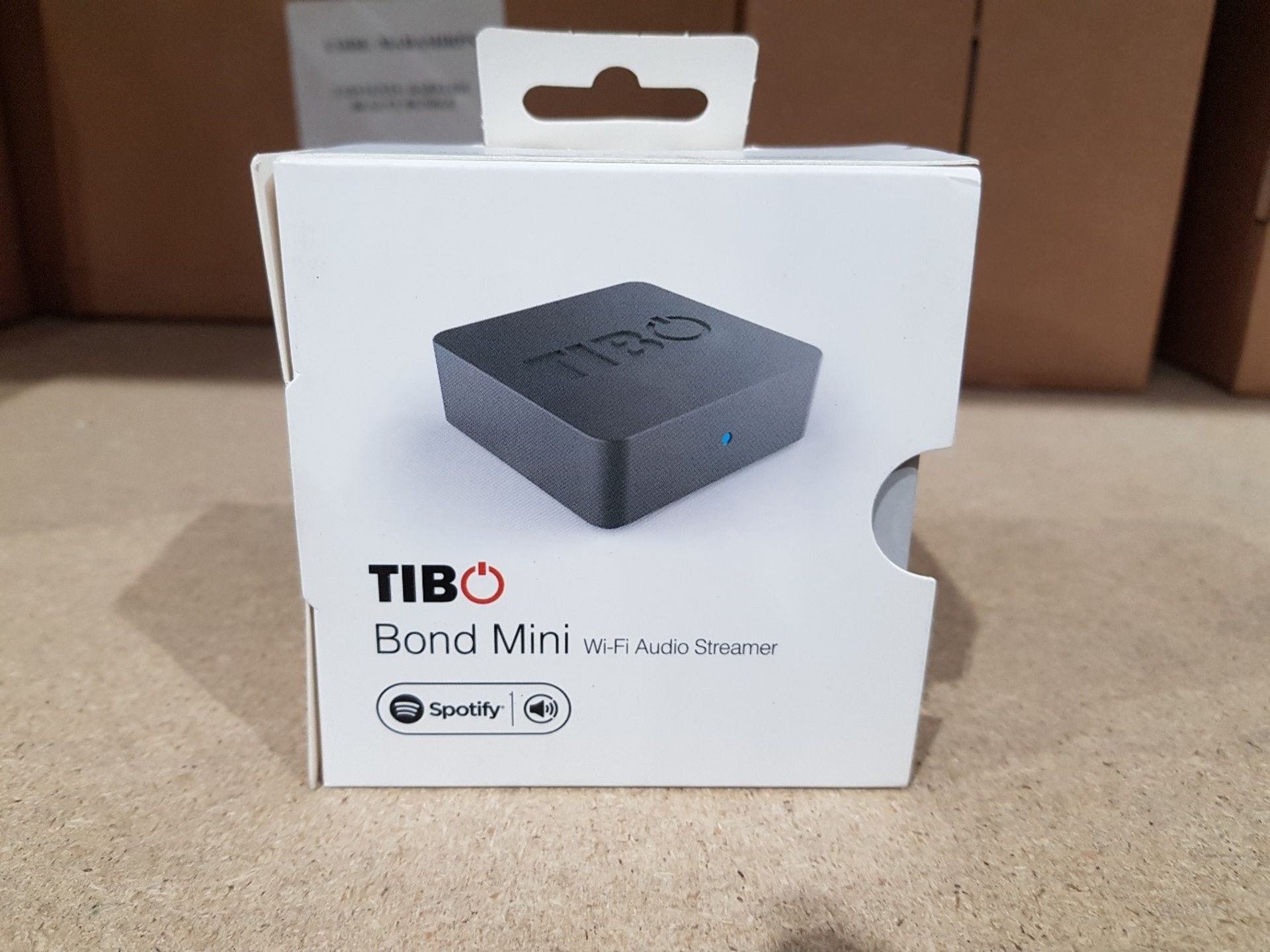 21 Boxed unused Tibo Bond Mini Wi-Fi Audio Streamers, manufacturers model number BOND MINI,