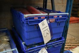 Approx. 30 Bags x 100 7.6 x 380mm Red Cable Ties, with plastic crate