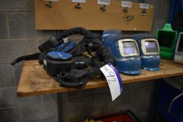 Three Ri Val Welding Fume Extraction Masks, with equipment as set out