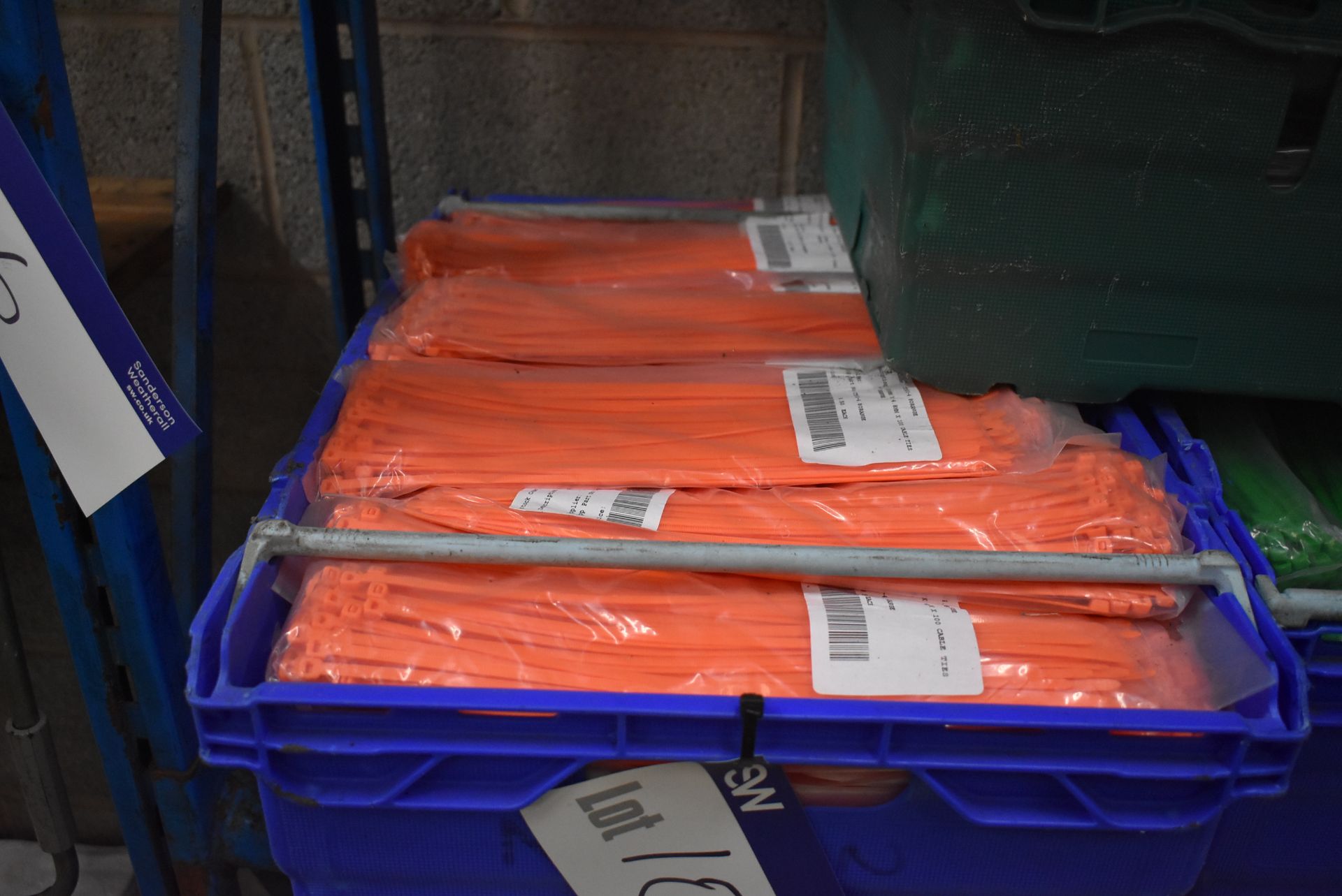 Approx. 75 Bags x 100 4.8 x 300mm Orange Cable Ties, with plastic crate - Image 3 of 4