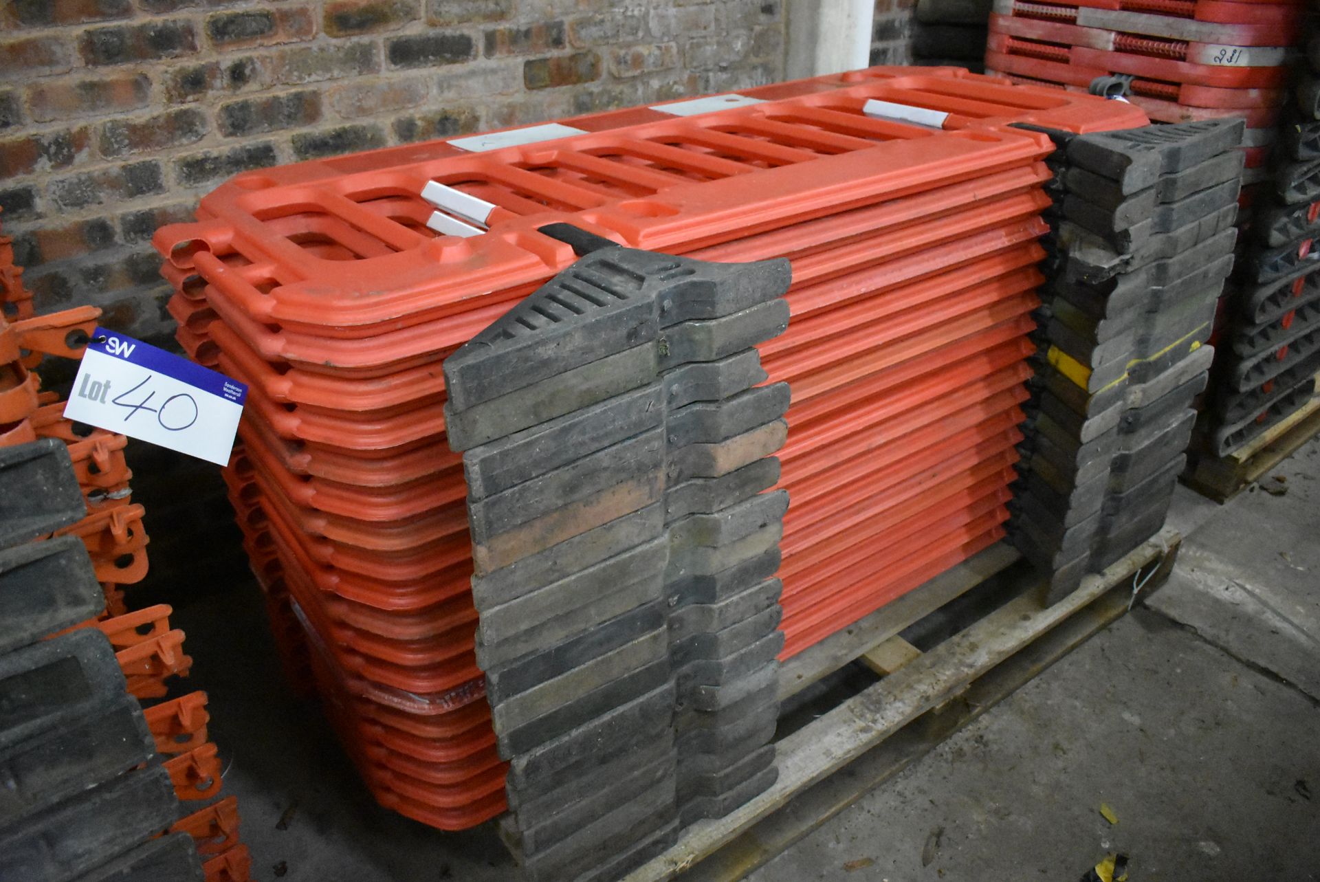 18 Melba Swintex Plastic Barriers, each approx. 1.9m wide - Image 2 of 3