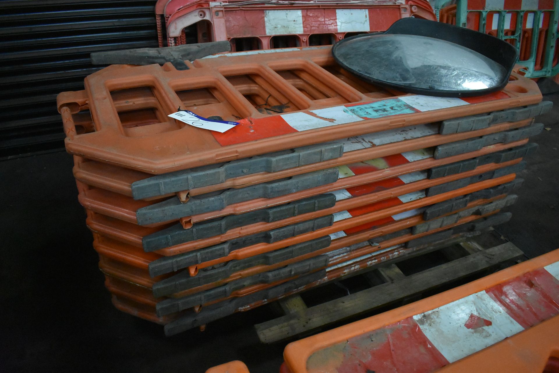 Approx. 15 Melba Swintex Plastic Barriers, each approx. 1.9m long