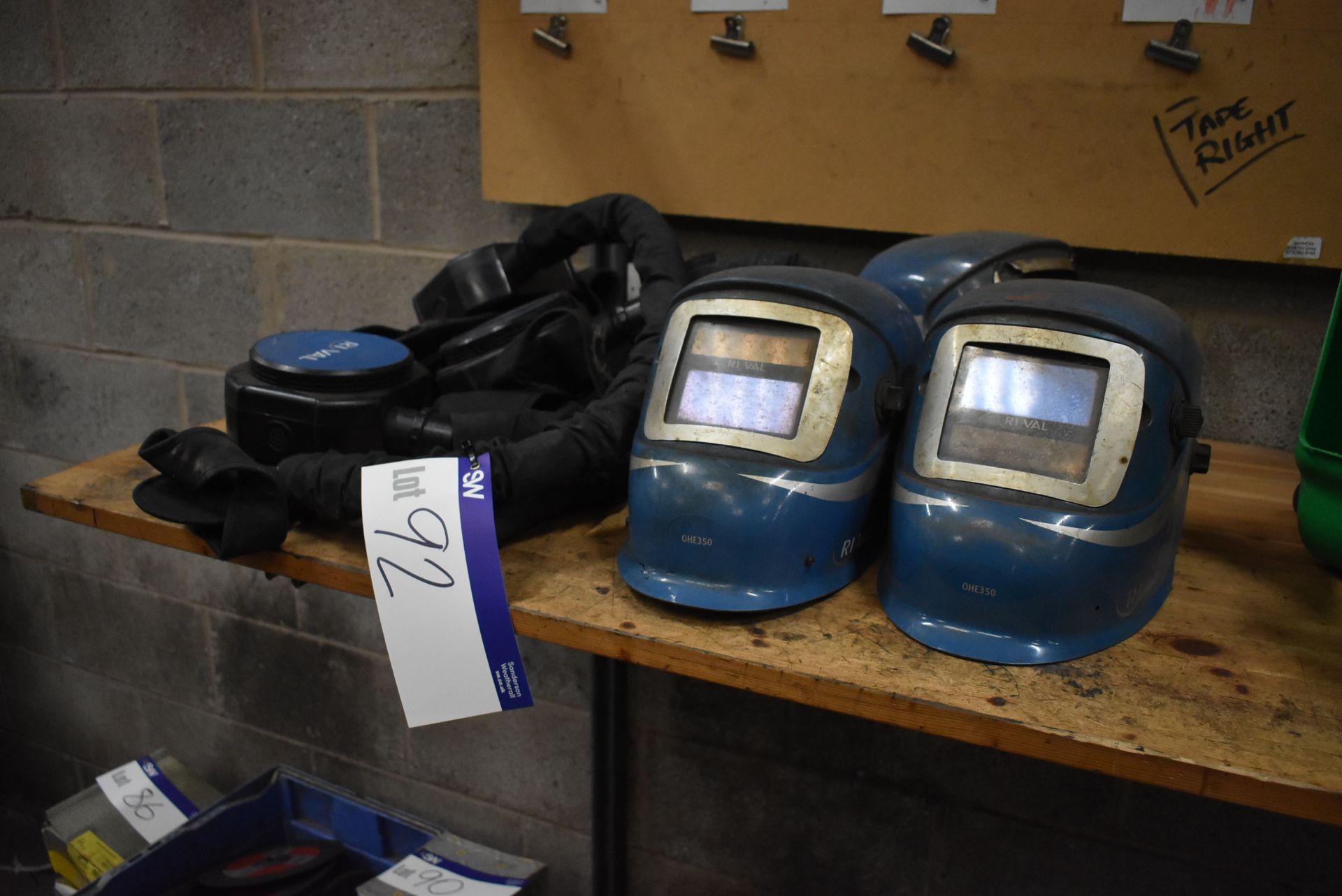 Three Ri Val Welding Fume Extraction Masks, with equipment as set out - Image 2 of 2