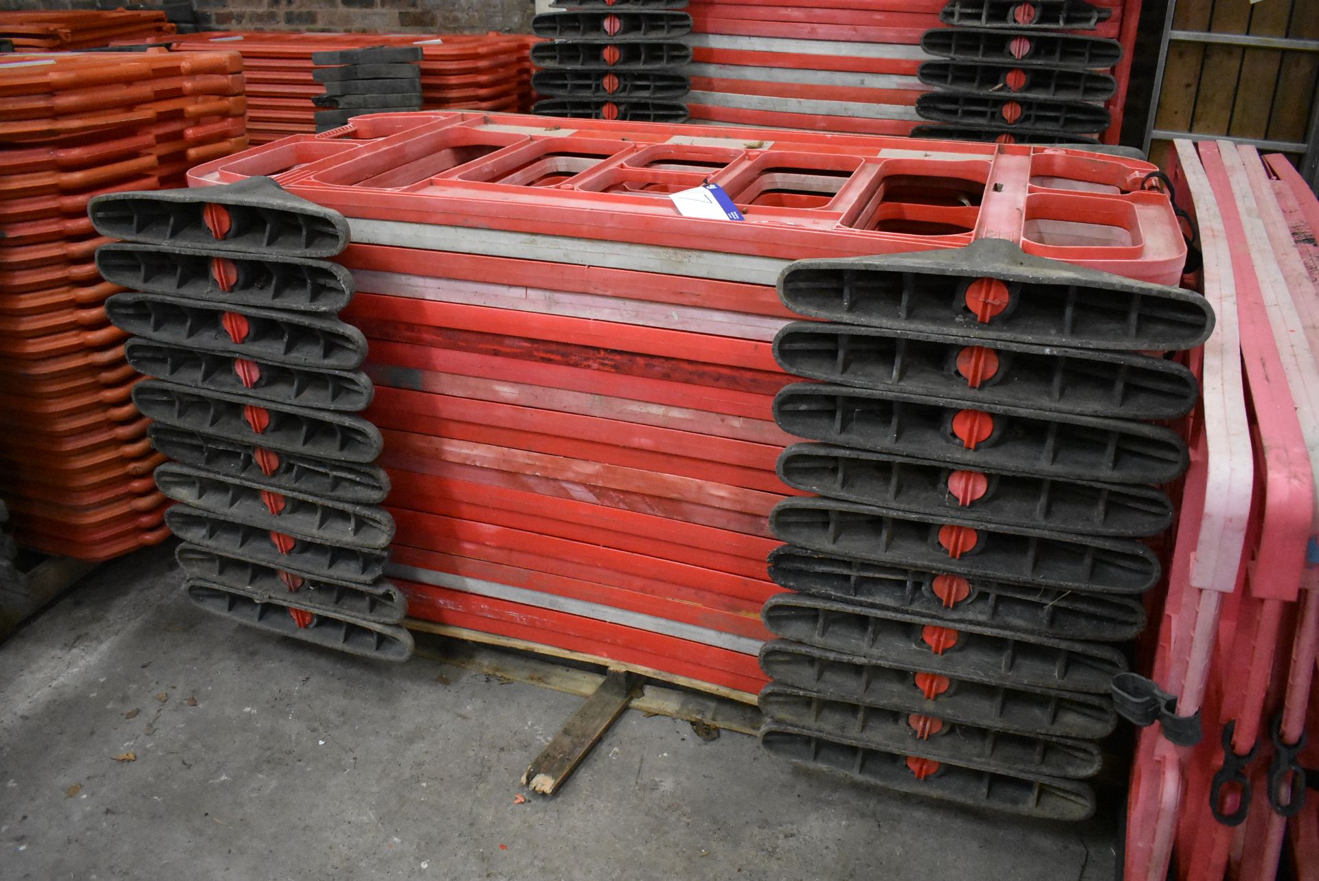 Approx. 20 Melba Swintex Plastic Barriers, each approx. 1.9m long