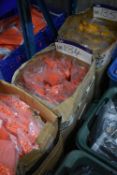 Approx. 40 Bags x 100 4.8 x 370mm Orange Cable Ties, with plastic crate