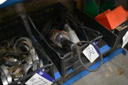 Two Angle Grinders, in plastic crate