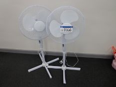 Two free standing electric fans (This lot is locat