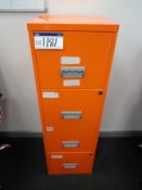 Two metal 4 drawer filing cabinets (This lot is lo