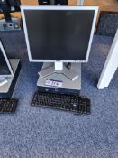 HP Compaq Personal Computer with keyboard and flat