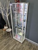 White Wooden Framed Glazed Display Cabinet (This l