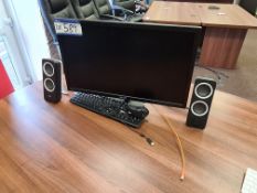 Monitor, Keyboard, Mouse and 2 Speakers (This lot