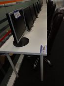 Three white melamine desks (This lot is located at