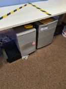 Two Grey 3 Drawer Filing Cabinets (This lot is loc