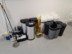 Quantity of various bins and mops (Located at Q2 L