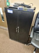 Black Wooden 2 Door Cabinet (This lot is located a