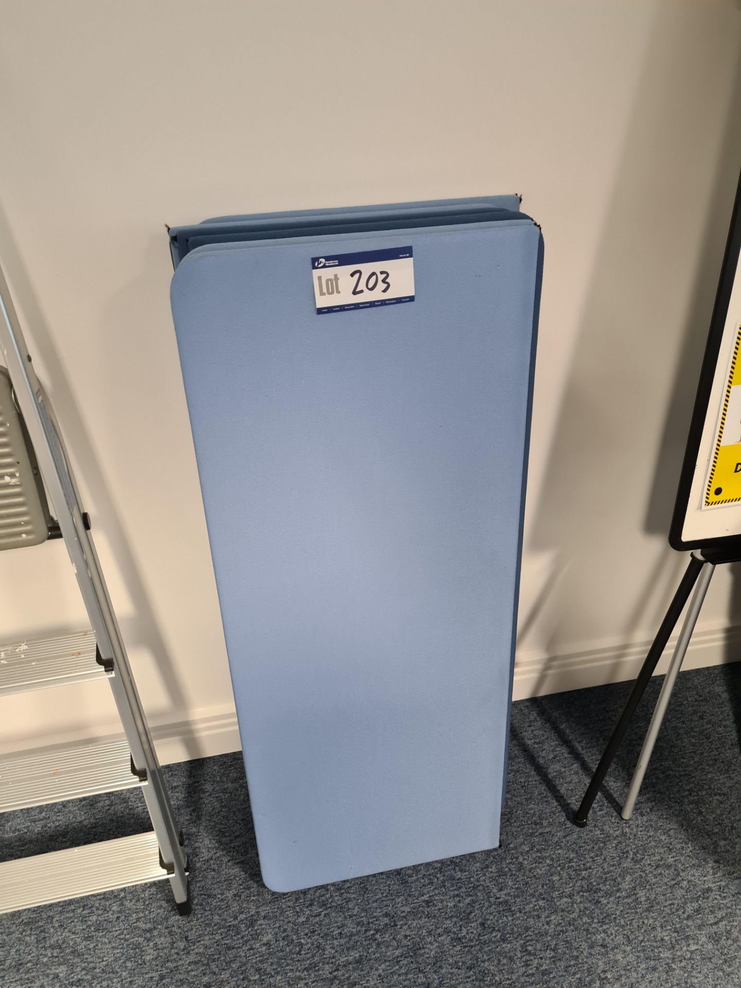 Six Blue Fabric Desk Dividers (Located at Q2 Light