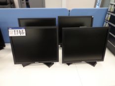 Four DELL flat screen monitors (This lot is locate