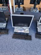 HP Compaq Personal Computer with keyboard and flat