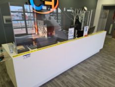 White Reception Counter with acrylic Guards and gr