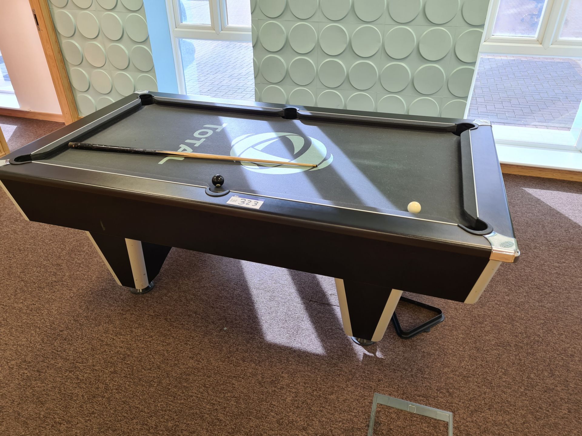 Pool Table with set of cues and set of pool balls