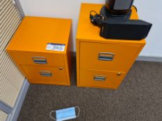 Two Orange 2 Drawer Filing Cabinets (This lot is l