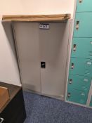 Grey Steel Double Door Cabinet (Located at Q2 Ligh