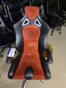 Total Black and Red Swivel Gaming Armchair (This l